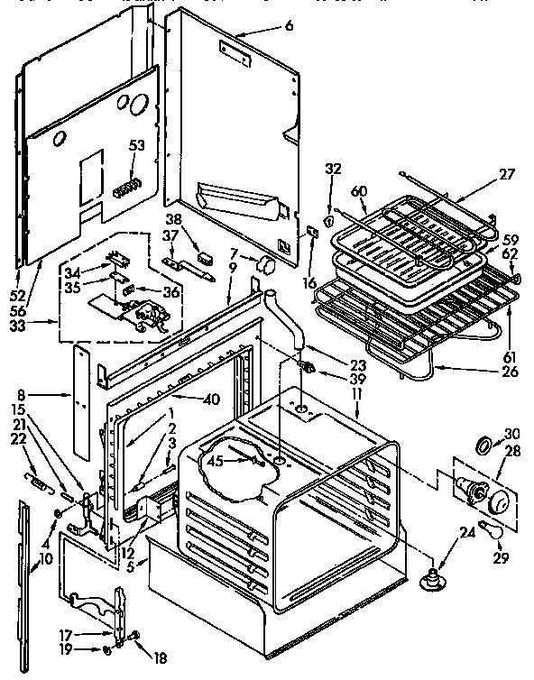 KitchenAid KEDS200YBL1 oven diagram