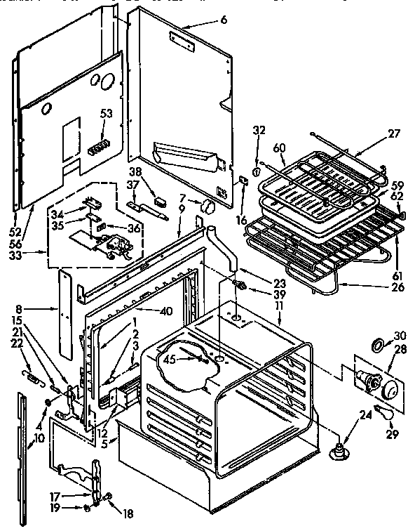 KitchenAid KEDS200YBL2 oven diagram
