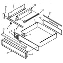 KitchenAid KEDS200YBL2 drawer and rail diagram