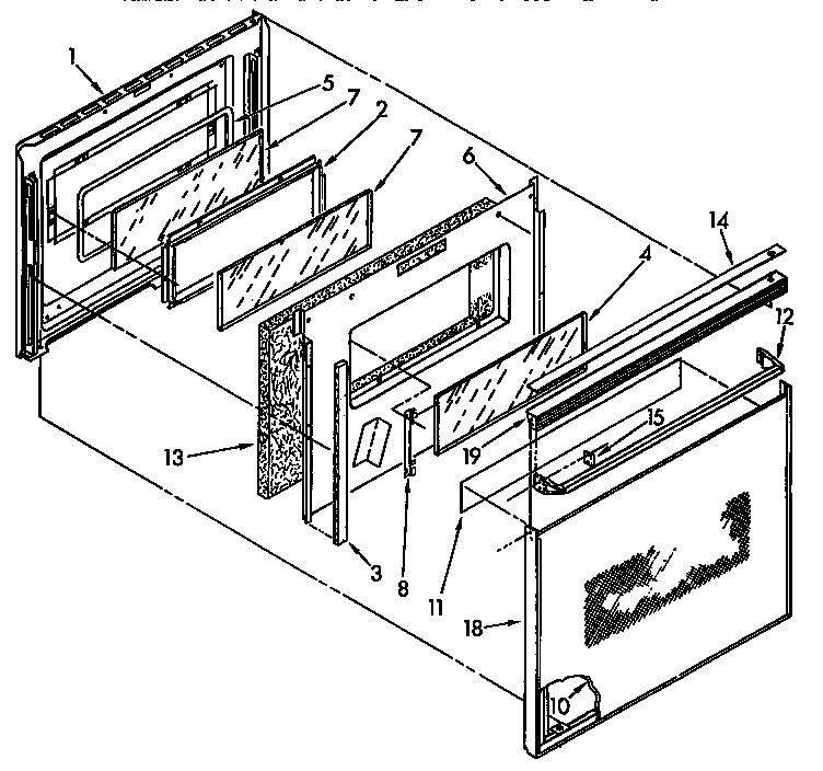 KitchenAid KEDS207YAL2 door diagram