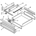 KitchenAid KDDT07BAL0 utility drawer and rail diagram