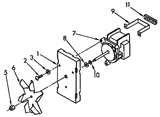 KitchenAid KEDS207AL1 convection fan diagram