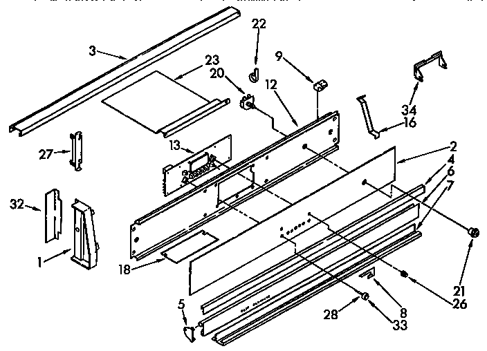 KitchenAid KEDC205YBL2 control panel diagram
