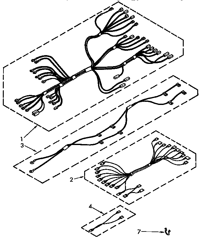 KitchenAid KEDC205YBL2 wiring harness diagram
