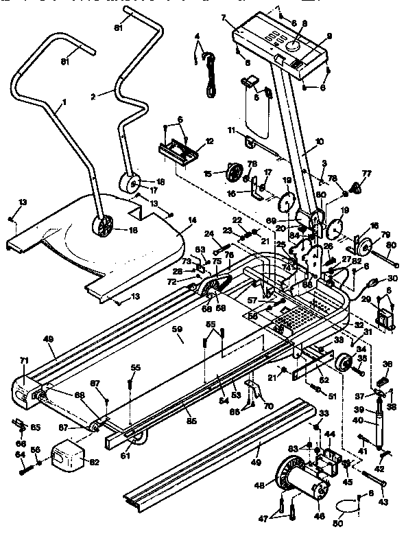 Proform PF705025 unit parts diagram