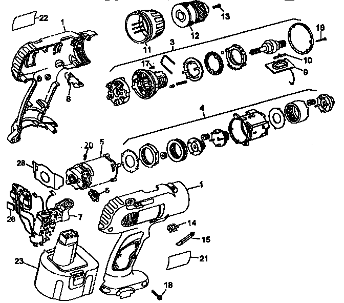 DeWalt DW972 unit parts diagram