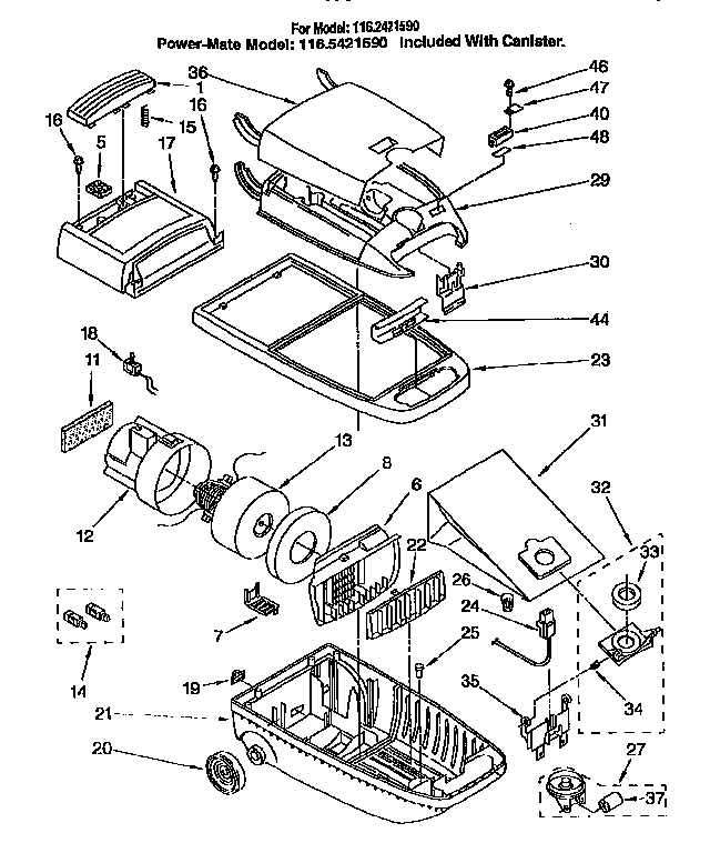 Kenmore 1162421590 base assembly diagram