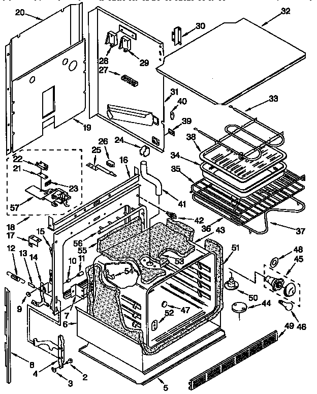 Kenmore 6654098450 oven diagram
