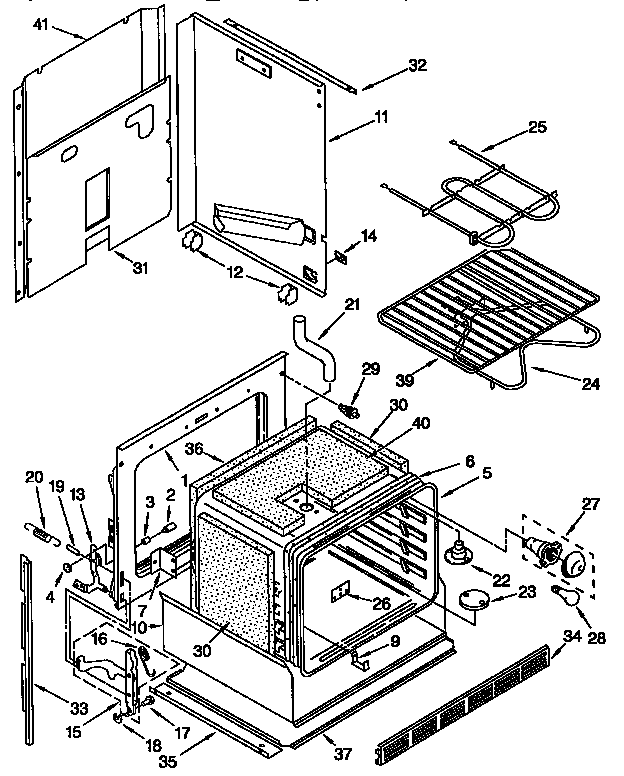 Kenmore 6654428450 lower oven diagram