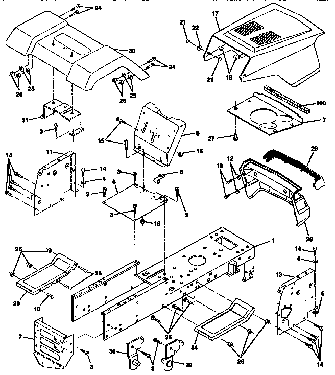 Craftsman 917257591 chassis and enclosures diagram
