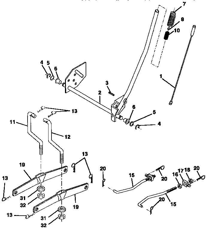 Craftsman 917257590 mower lift diagram