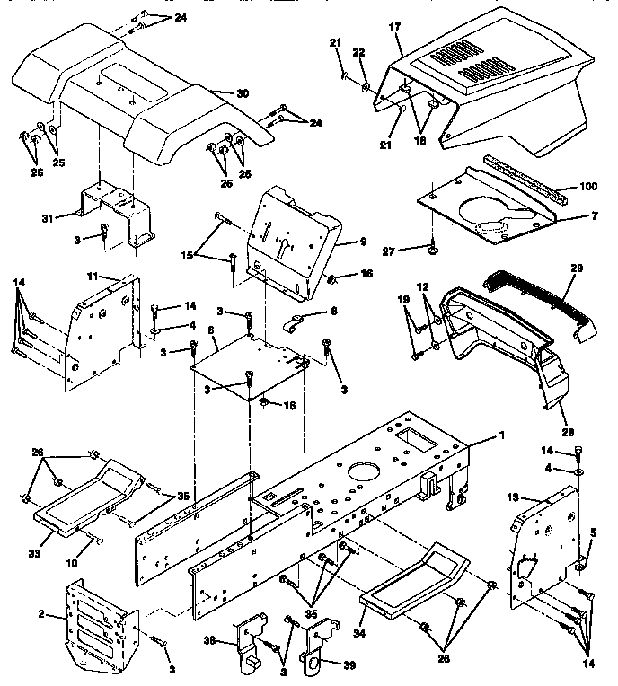 Craftsman 917257643 chassis and enclosures diagram