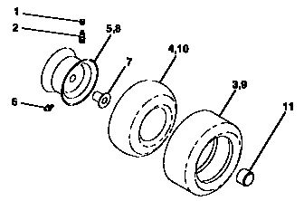 Craftsman 917257643 wheels and tires diagram