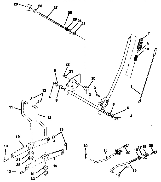 Craftsman 917257643 mower lift diagram