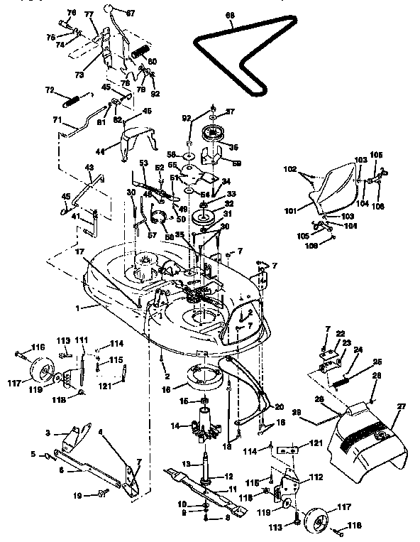 Craftsman 917257643 mower deck diagram