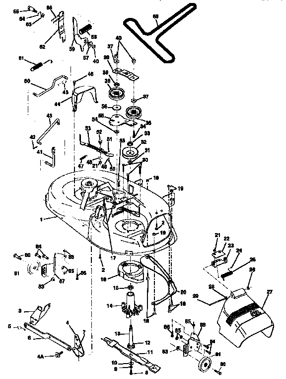 Craftsman 917258494 mower deck diagram