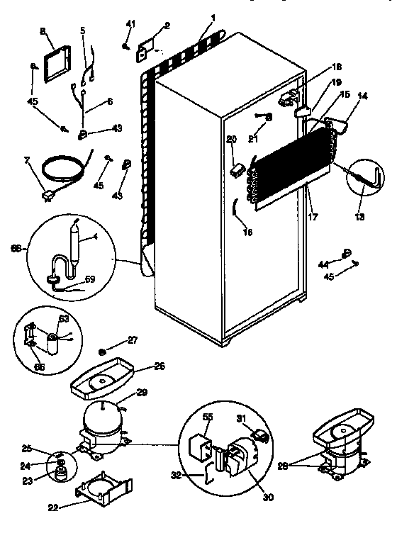 Kenmore 2539631081 unit parts diagram