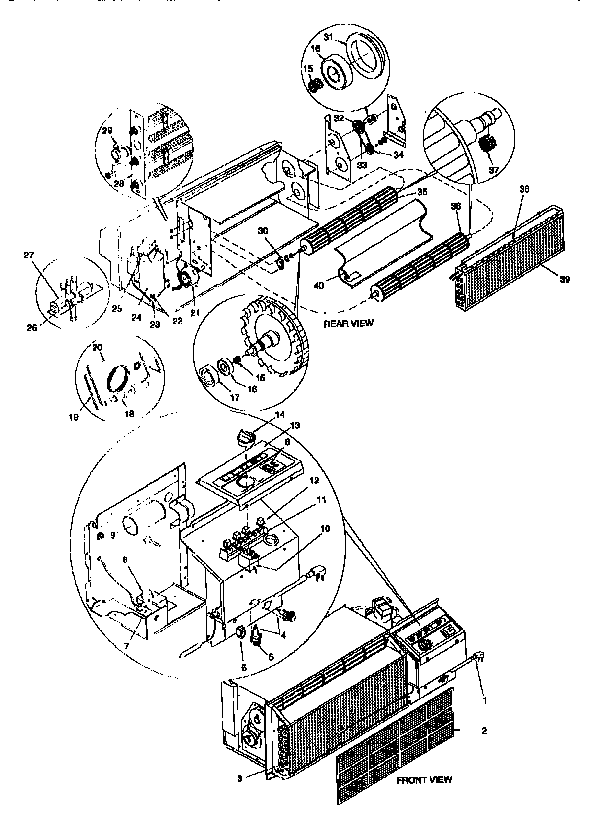 ICP THB07R25STA functional replacement parts diagram