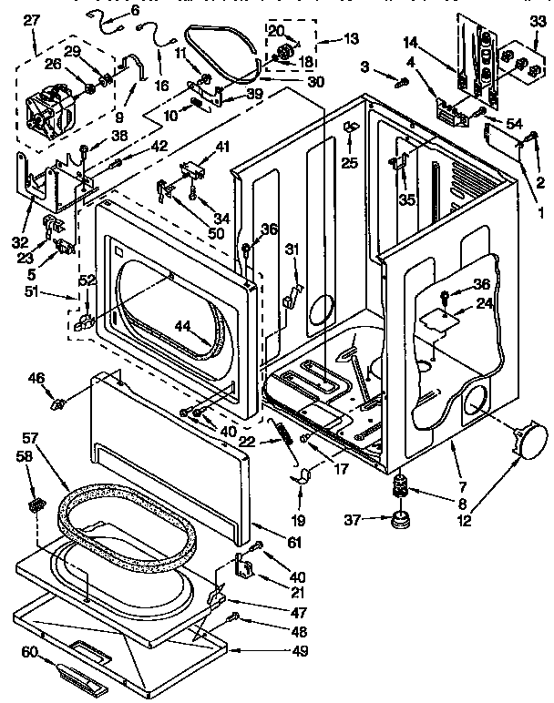 Kenmore 11096583110 cabinet diagram