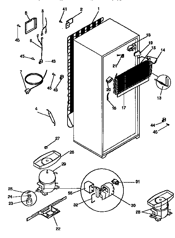 Kenmore 2539335011 unit parts diagram