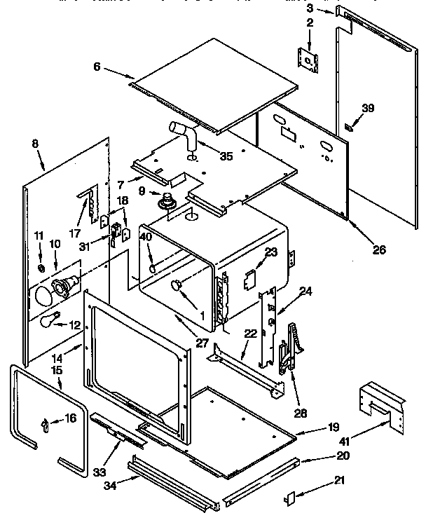 KitchenAid KEBS276YBL3 upper oven diagram