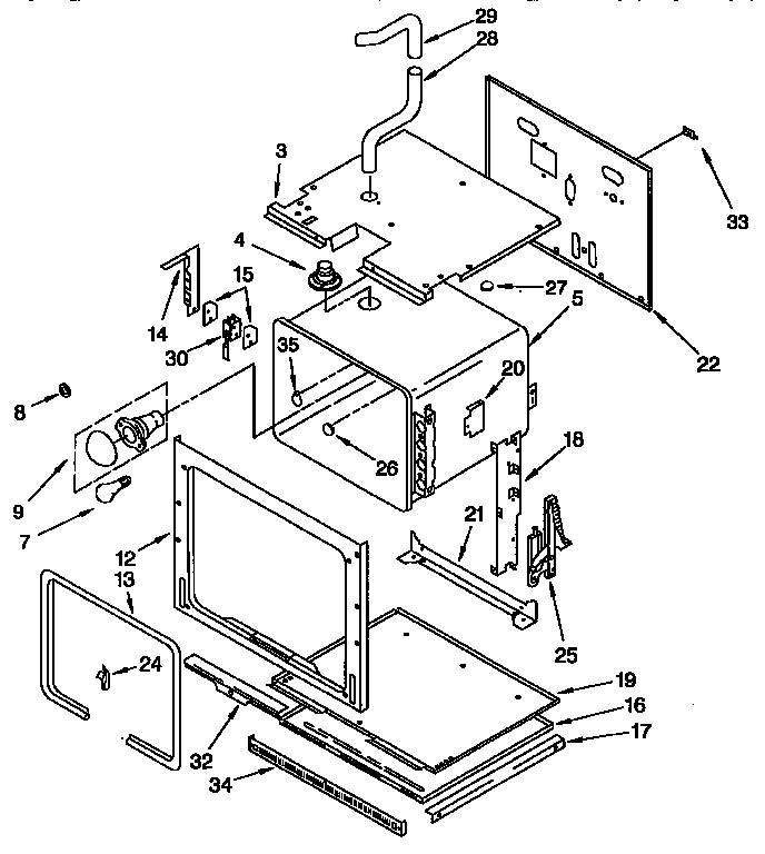 KitchenAid KEBS276YBL3 lower oven diagram