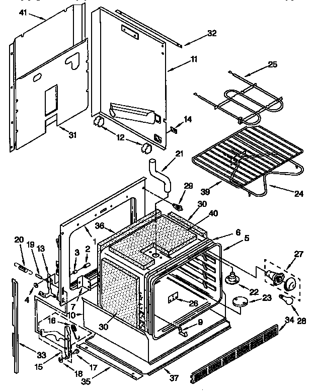 Kenmore 6654428451 lower oven diagram