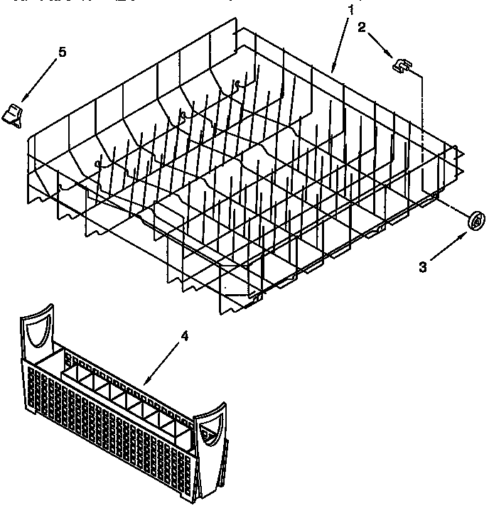 KitchenAid KUDB23HB0 lower rack diagram