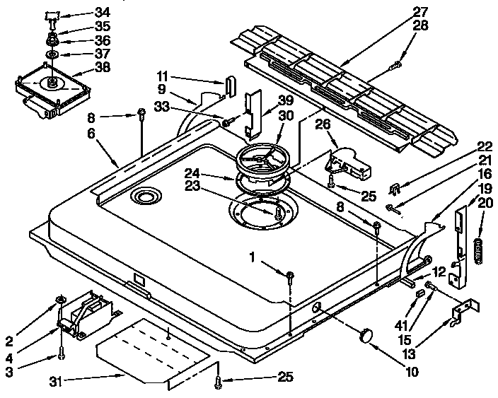 KitchenAid KUDB23HB0 door and latch diagram