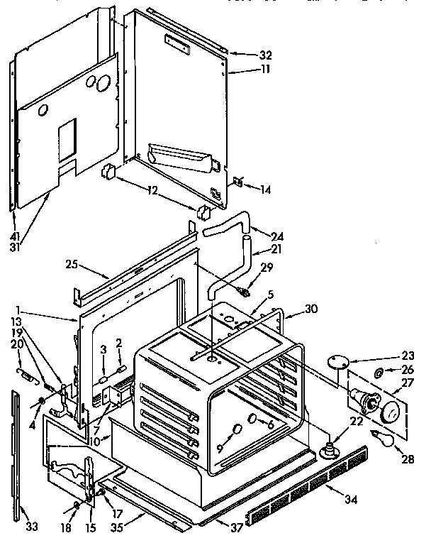 KitchenAid KEBS207YBL1 lower oven diagram