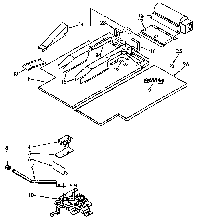KitchenAid KEBS207YBL1 vent and latch diagram