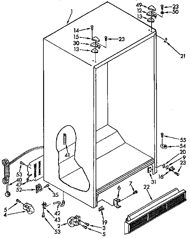 KitchenAid KSRS27QAAL00 cabinet diagram