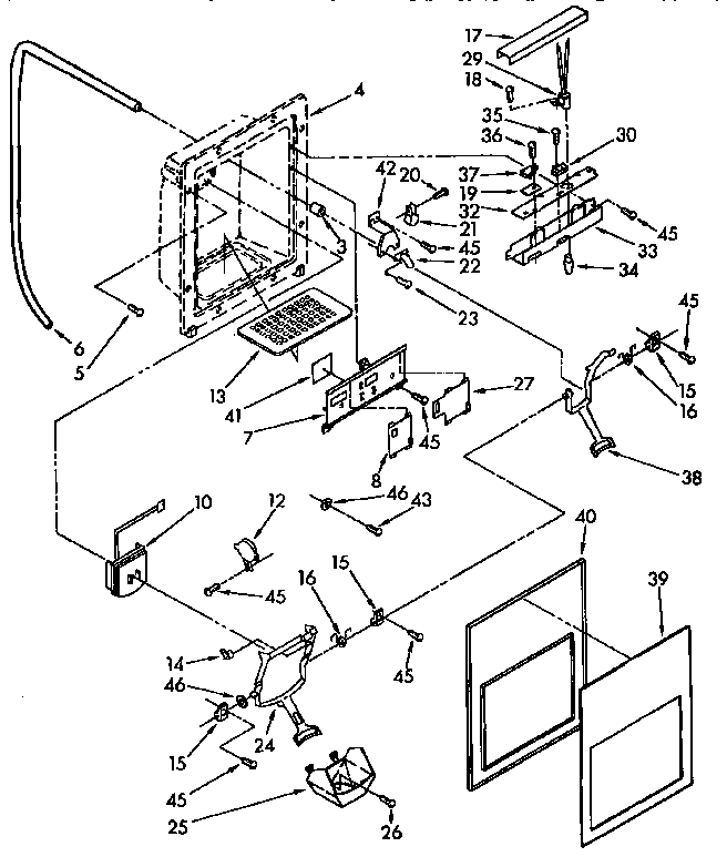KitchenAid KSRS27QAAL00 dispenser front diagram