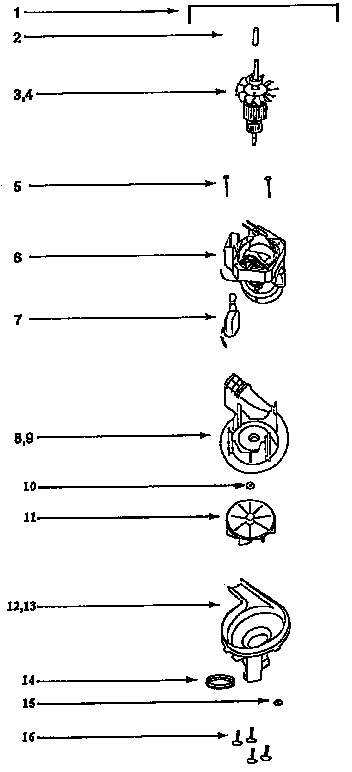 Kenmore 86034411490 motor assembly diagram