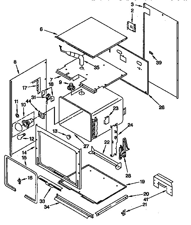KitchenAid KEBS277YAL4 upper oven diagram
