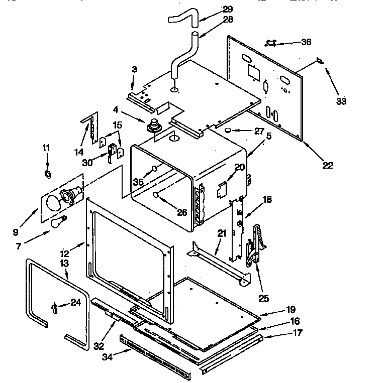 KitchenAid KEBS277YAL4 lower oven diagram