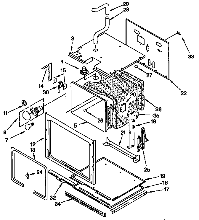 KitchenAid KEBS246YBL4 lower oven diagram