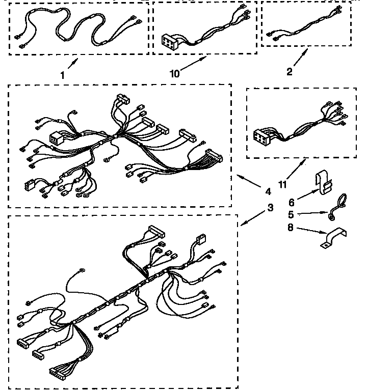 KitchenAid KEBS246YBL4 wiring harness diagram
