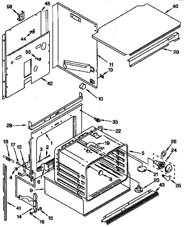 KitchenAid KEBS207YAL3 upper oven diagram