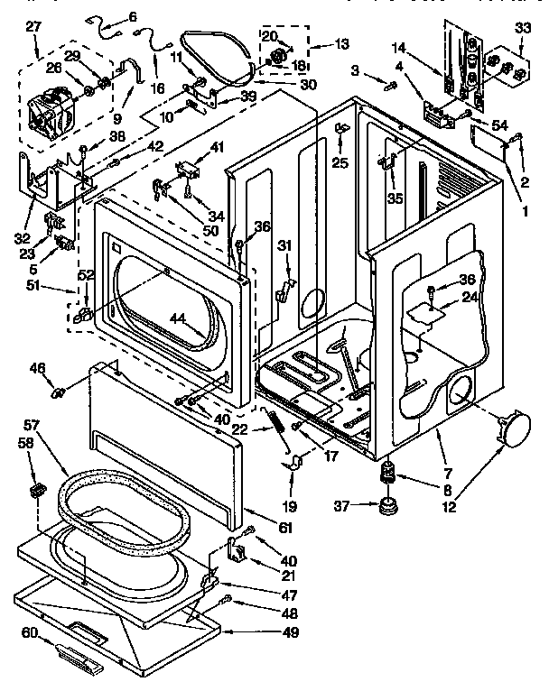 Kenmore 11096583220 cabinet diagram