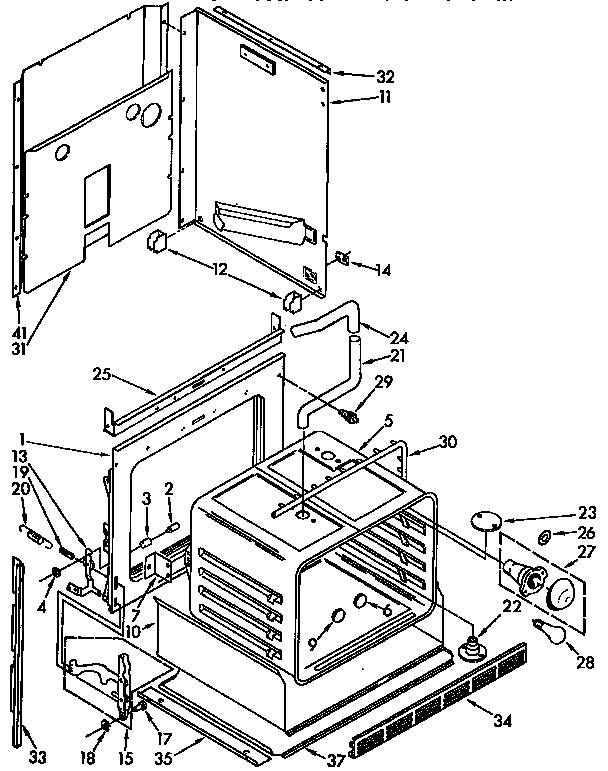 KitchenAid KEBS207YBL0 lower oven diagram