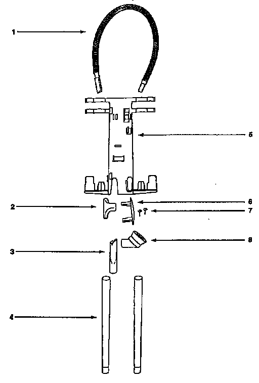 Eureka 9334D/DT attachment parts diagram