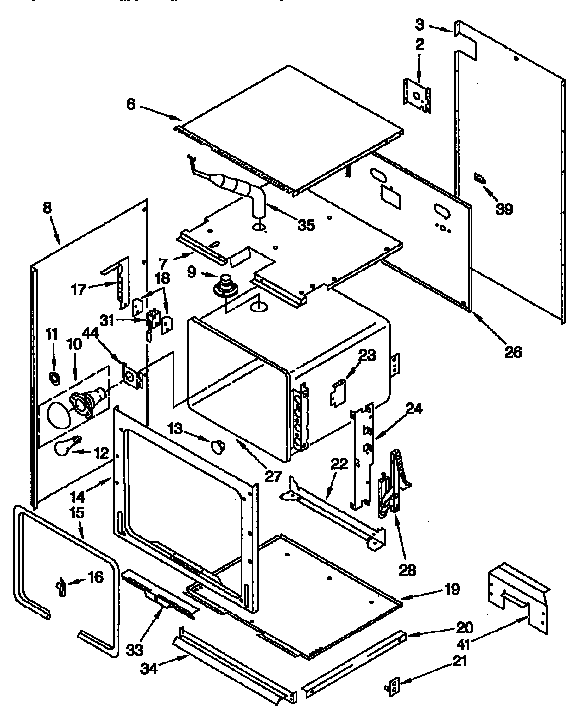 KitchenAid KEBS277YBL3 upper oven diagram