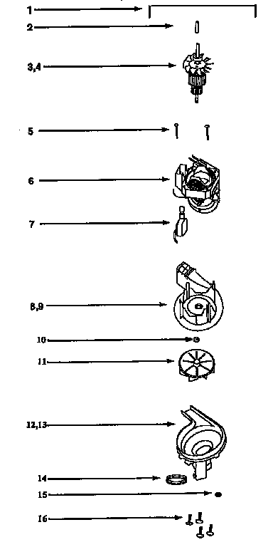Eureka 9834BT field assembly diagram