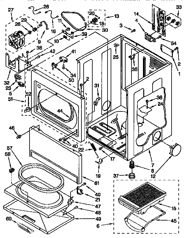 Kenmore 11096591420 cabinet diagram