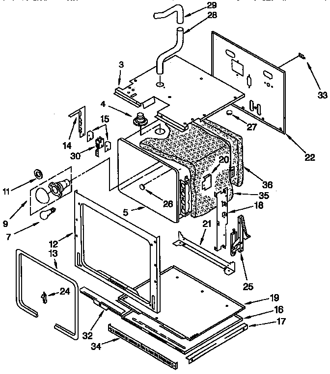 KitchenAid KEBS246YBL3 lower oven diagram