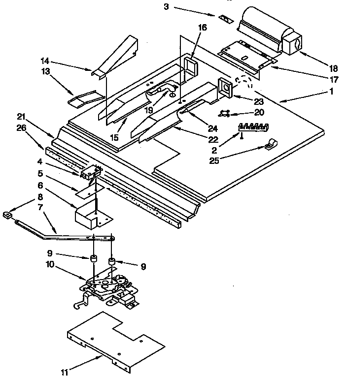 KitchenAid KEBS246YBL3 latch and vent diagram