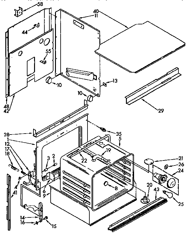 KitchenAid KEBS207YAL2 upper oven diagram