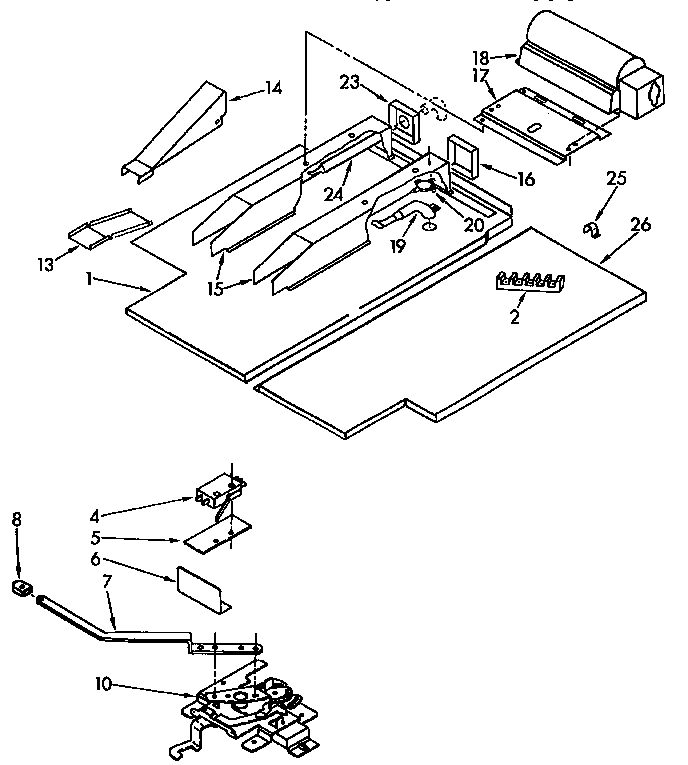 KitchenAid KEBS207YAL2 vent and latch diagram