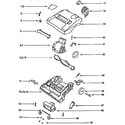 Eureka 9734BTH nozzle and motor assembly diagram